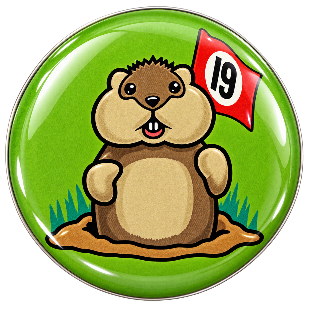 19th Hole Dancing Gopher Golf Ball Marker & Hat Clip by ReadyGOLF
