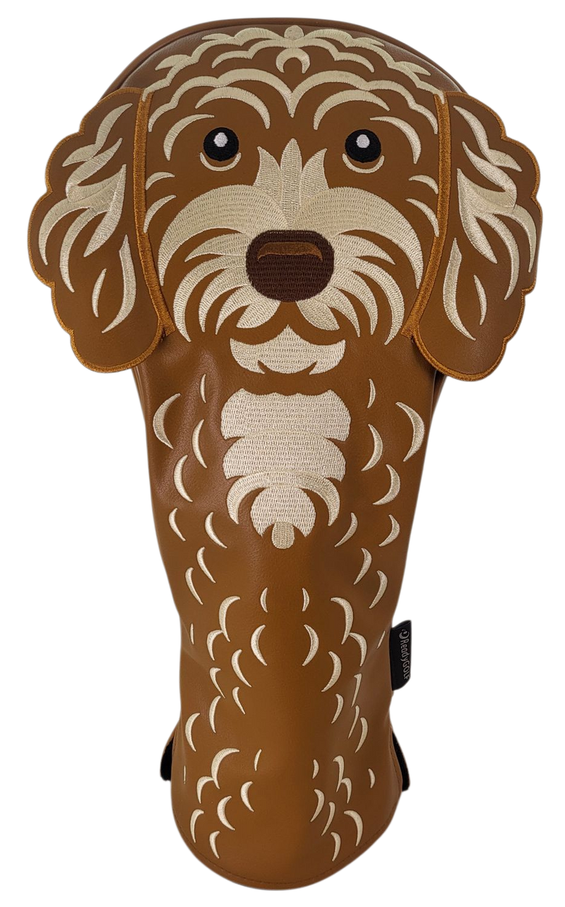 Doodle Embroidered Driver Headcover by ReadyGOLF - Golden