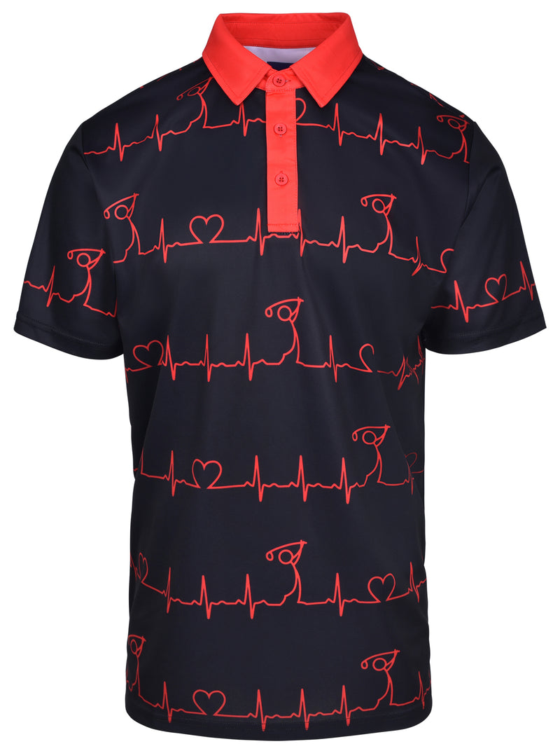 EKG Men's Golf Polo Shirt by ReadyGOLF
