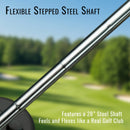 DriVR Elite Chrome - Stepped Steel Weighted Golf Club  - Compatible with Quest 2, 3/3s, and Pro
