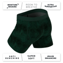 The Extravagance | Dark Green Velvet Ball Hammock Pouch® Boxer