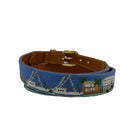 Shem Creek Hand-stitched Needlepoint Belt by Charleston Belt