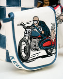 Check Sidecar Mallet Putter Cover - Blue / White