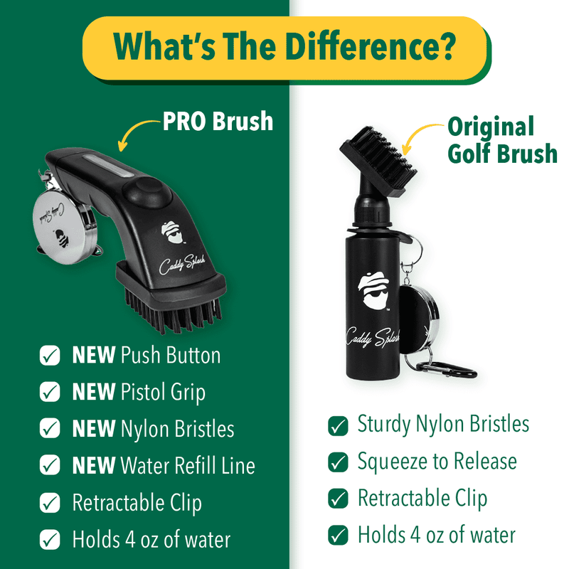 Golf Club Water Brush Pro Cleaner - Black