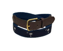 South Carolina Crescent Moon Palmetto State Flag Navy Blue Belt by Charleston Belt