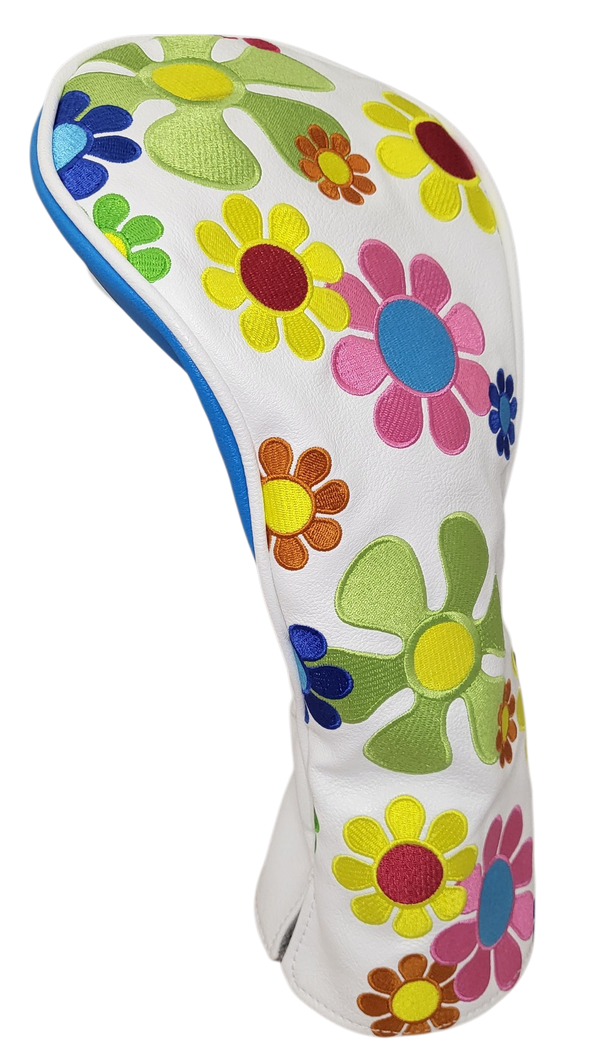 Flower Power Embroidered Driver Headcover by ReadyGOLF