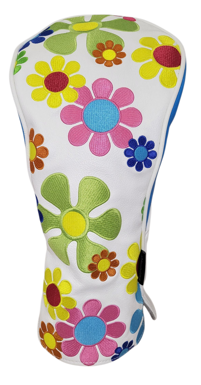Flower Power Embroidered Driver Headcover by ReadyGOLF