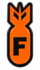 F-Bomb Orange Ball Marker & Hat Clip by ReadyGOLF