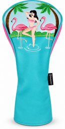 Flamingo Girl Embroidered Headcover by ReadyGOLF - Driver