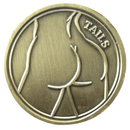 Naked Lady Heads or Tails Flip Coin Ball Marker & Hat Clip by ReadyGOLF