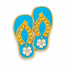 Bonjoc: Flip Flops Ball Marker & Hat Clip - Blue