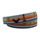 Folly Beach Sunrise Hand-stitched Needlepoint by Charleston Belt