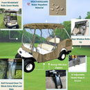 2+2 Passenger Golf Cart Driving Enclosure Cover (4 Passenger Short Roof 58") Taupe
