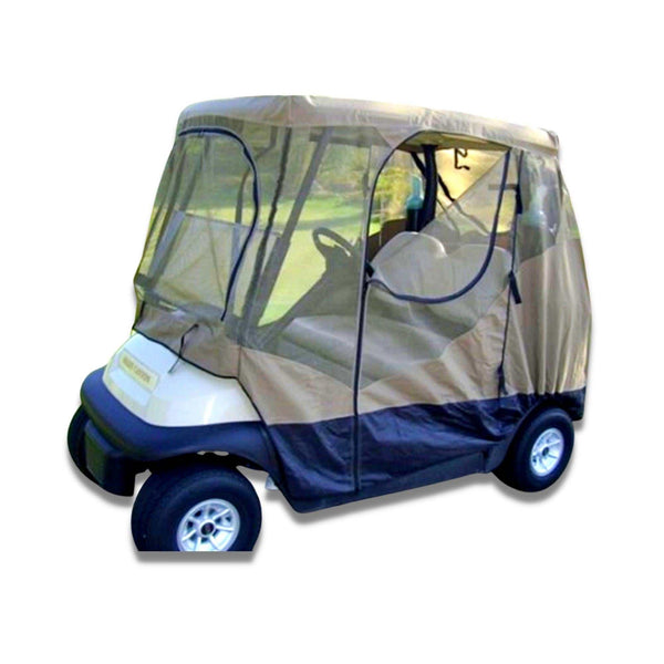 2 Passenger Golf Cart Mesh Driving Enclosure Cover with Mosquito Netting