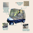 2 Passenger Golf Cart Mesh Driving Enclosure Cover with Mosquito Netting