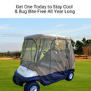 2 Passenger Golf Cart Mesh Driving Enclosure Cover with Mosquito Netting