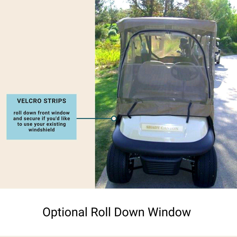 2 Passenger Golf Cart Mesh Driving Enclosure Cover with Mosquito Netting