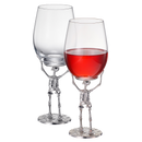 Stemmed Skeleton Wine Glass | Set of 2 | 19oz Halloween Skeleton Glasses 10" H, Goth Gifts, Skeleton Gifts, Skeleton Decor, Spooky Wine Gift Set, Perfect for Halloween Themed Parties
