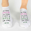 Funny Hole in One Spare Pair Golf Socks for Women