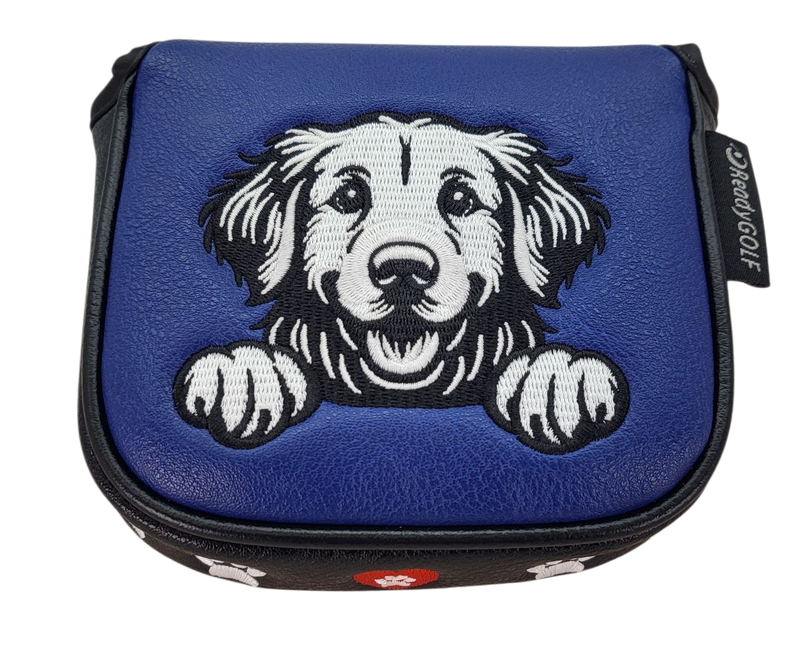 Golden Retriever Embroidered Putter Cover by ReadyGOLF  -  Mallet