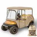 4 Seater Golf Cart Enclosure for 80 Inch Long Roof – Taupe Rain and Winter Driving Cover