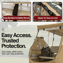 2 Passenger Driveable Golf Cart Enclosure Golf Cart Rain Cover YKK Door Zippers - Taupe