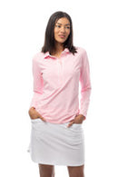 SanSoleil: Ladies Solaircool Tipped Five-Button Placket Polo - 900656
