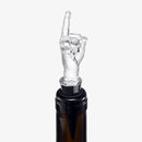 Unique Wine Bottle Stopper - Funny Wine Cork Beverage Bottle Sealer, Middle Finger Shaped Gag Gift For Wine Connoisseur & Lover, Reusable Glass Sealing Plug, Silicone Bottle Cap For Him, Her