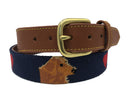 Golden Dog Hand-stitched Needlepoint Belt - Kids by Charleston Belt