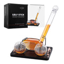 Golf Club Whiskey Decanter and 2 Liquor Glasses - 29 OZ Decanter & 15 OZ Glass Set - Golf Stick Gifts for Men, Unique Liquor Decanter Set - Bourbon, Scotch Decanter for Alcohol, Golfer Gifts for Dad