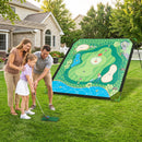 Golf Chipping Practice Net 71x71 Inch with Clubs and Balls