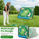 Golf Chipping Practice Net 71x71 Inch with Clubs and Balls