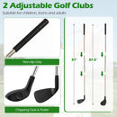 Golf Chipping Practice Net 71x71 Inch with Clubs and Balls