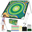 Golf Chipping Practice Set 71x71 Inch with Adjustable Clubs