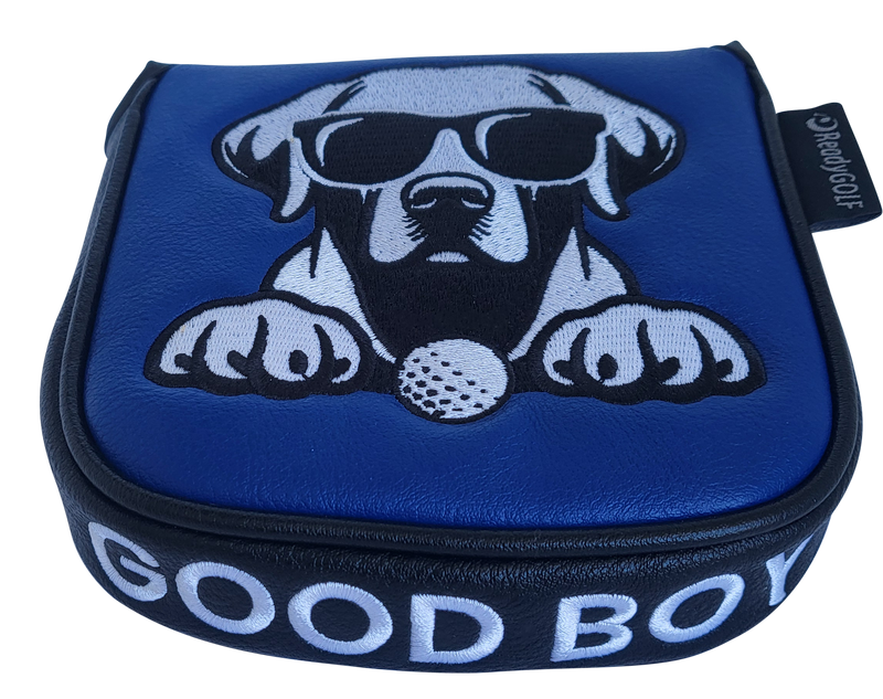 L.A.B. DF2.1 Embroidered Center Shaft Putter Cover by ReadyGOLF - Good Boy (Black Lab) PRE-ORDER