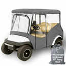 4 Seater Golf Cart Enclosure for 80 Inch Long Roof – Grey Rain and Winter Driving Cover