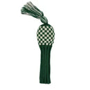 Sunfish: Knit Wool Headcover -Green and White Checkered (Driver, Fairway, Hybrid, or Set)