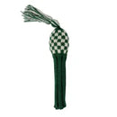 Sunfish: Knit Wool Headcover -Green and White Checkered (Driver, Fairway, Hybrid, or Set)