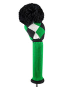 Just 4 Golf: Driver Headcover - Diamond - Green, Black & White