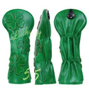 Green Lucky Four Leaf Clover Embroidered 5 Wood Headcover