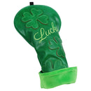 Green Lucky Four Leaf Clover Embroidered Driver Headcover