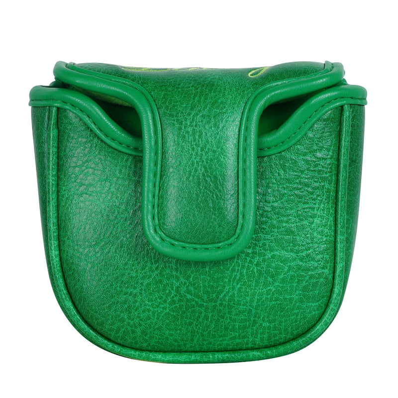 Green Lucky Four Leaf Clover Embroidered Mallet Putter Cover