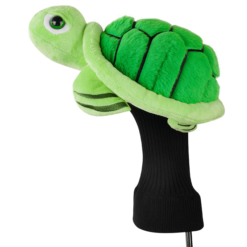 Green Turtle Driver Headcover with Long Neck Sock