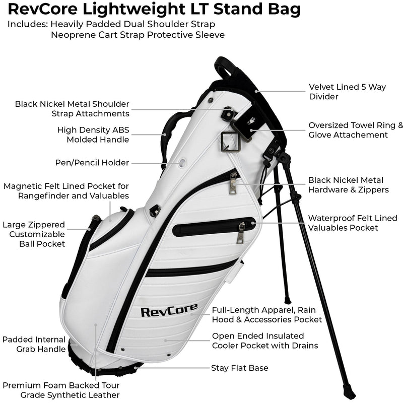 RevCore Lux LT Lightweight Stand Bag | 5 Way Velvet Lined Dividers