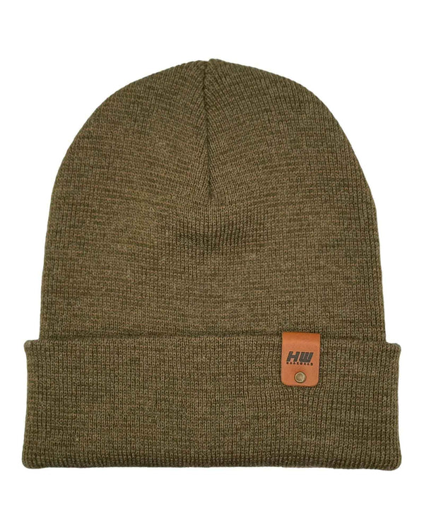 HAAKWEAR Classic  Fusion Cuffed Beanie - Brown / Green, Made in USA