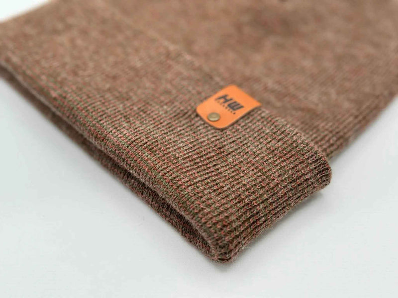 HAAKWEAR Classic Fusion Cuffed Beanie - Burgundy / Green, Made in USA