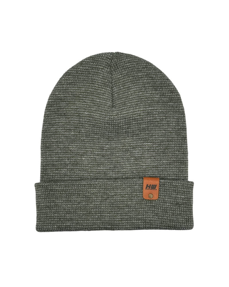 HAAKWEAR Classic Fusion Cuffed Beanie - Gray / Green, Made in USA