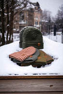 HAAKWEAR Classic RORO Cuffed Beanie / Hat - Black / Gray, Made in USA