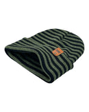 HAAKWEAR Classic RORO Cuffed Beanie / Hat - Black / Green, Made in USA