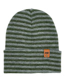 HAAKWEAR Classic RORO Cuffed Beanie / Hat - Gray / Green, Made in USA